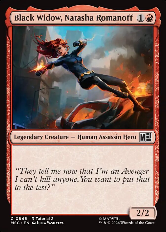 Black Widow, Natasha Romanoff card front