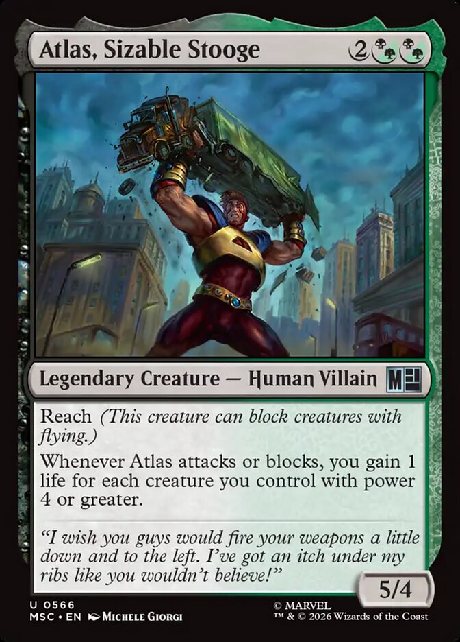 Atlas, Sizable Stooge card front