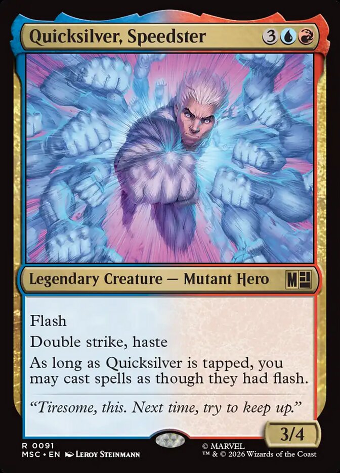 Quicksilver, Speedster card front