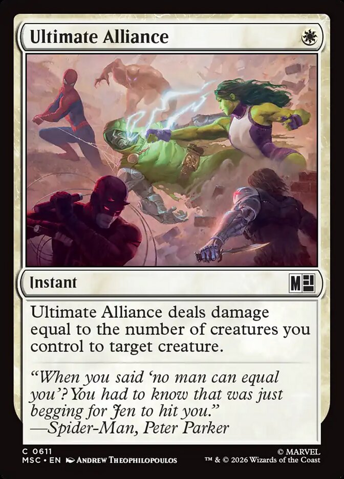 Ultimate Alliance card front