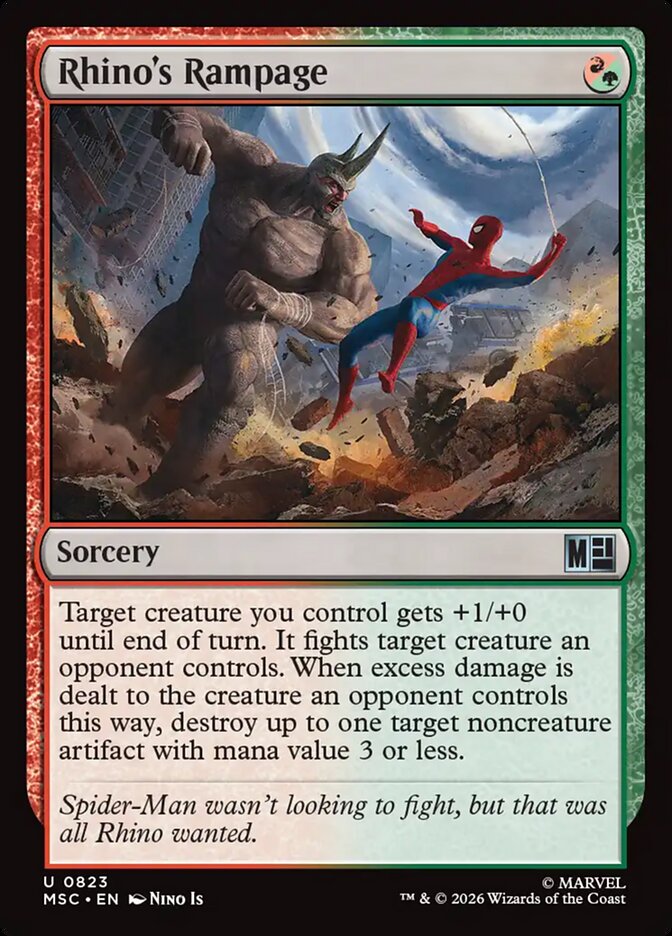 Rhino's Rampage card front