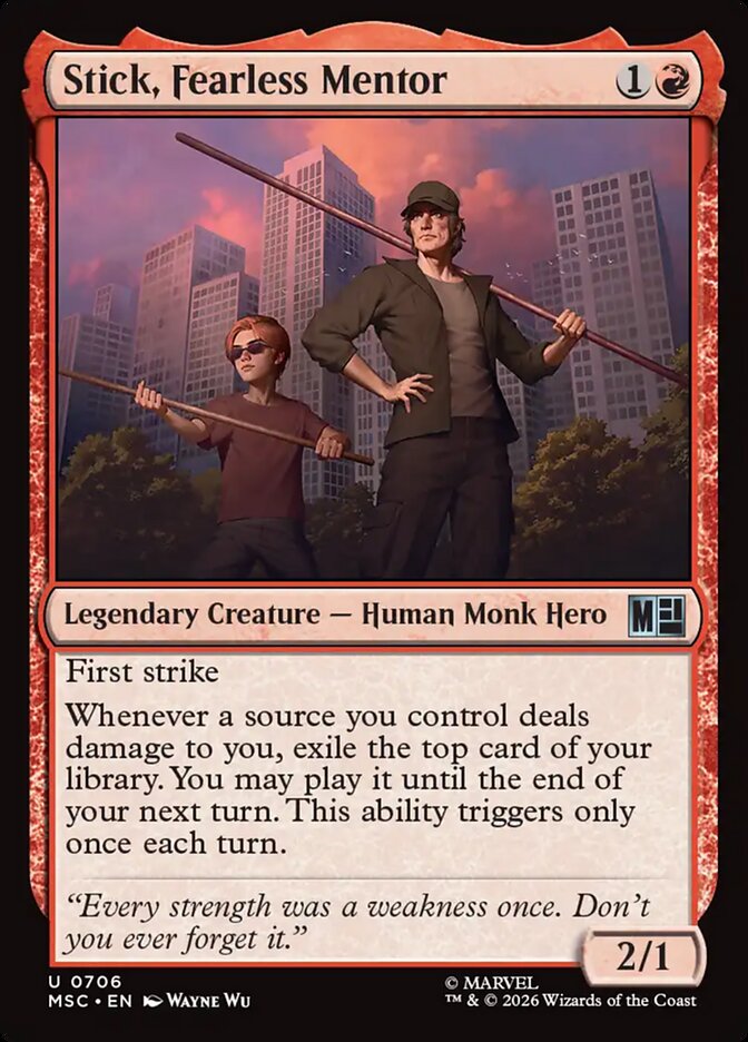 Stick, Fearless Mentor card front
