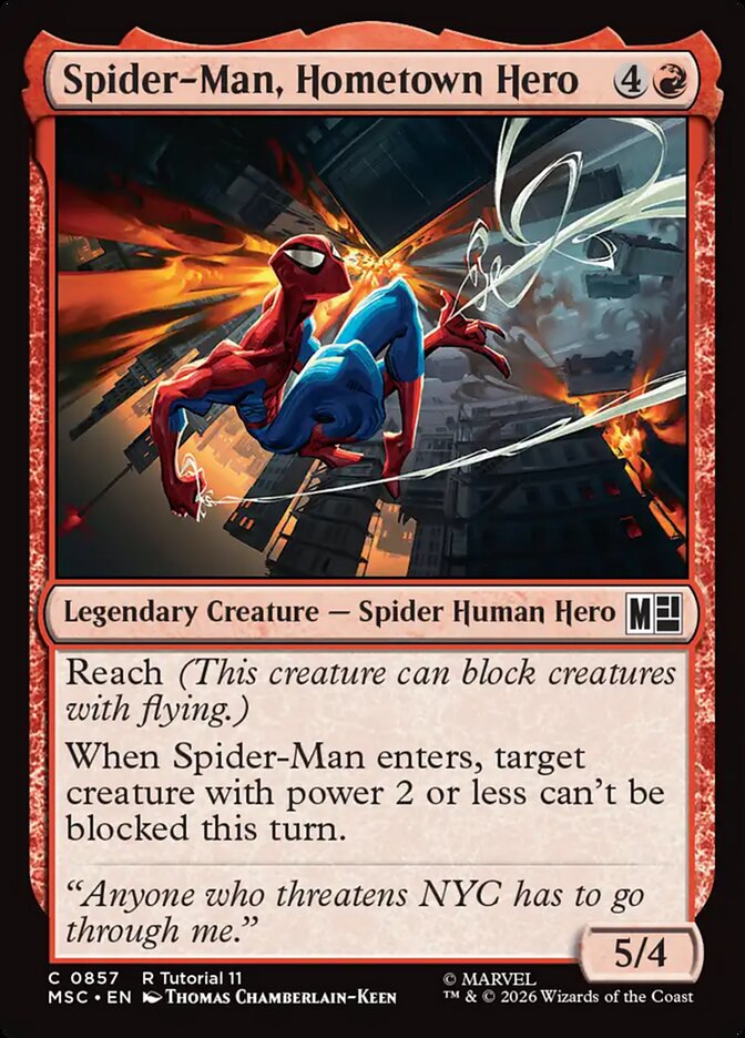 Spider-Man, Hometown Hero card front