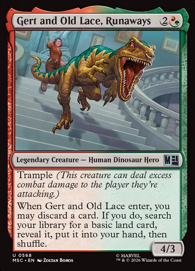 Gert and Old Lace, Runaways card front