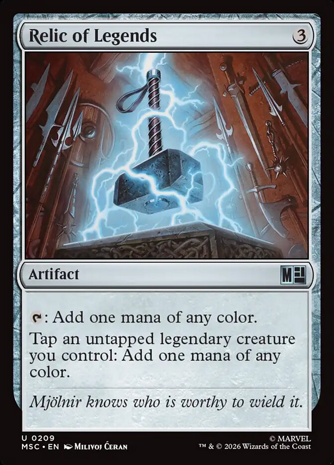 Relic of Legends card front
