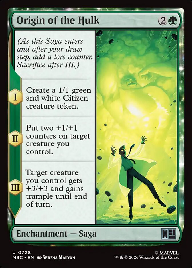 Origin of the Hulk card front