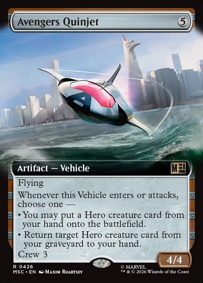 Avengers Quinjet card front