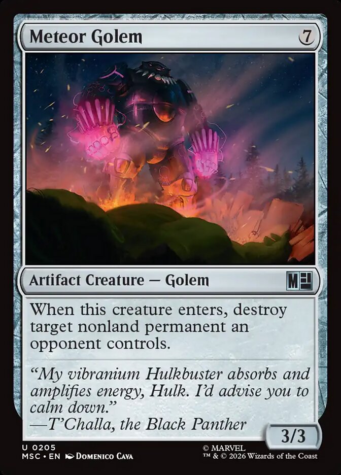 Meteor Golem card front