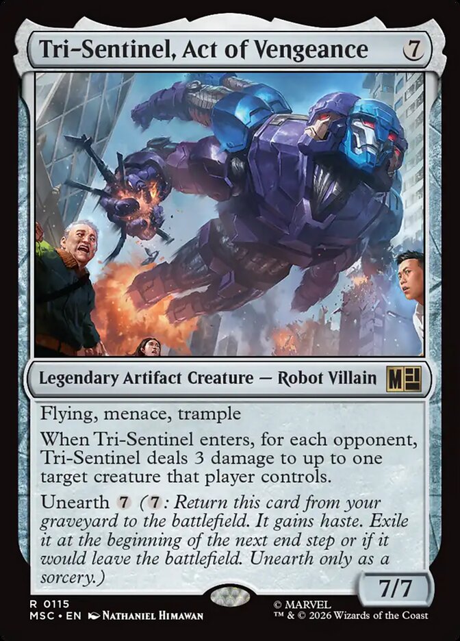 Tri-Sentinel, Act of Vengeance card front