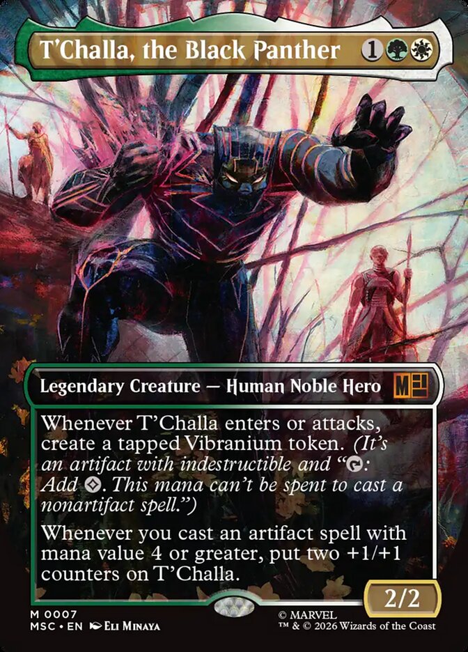T'Challa, the Black Panther card front