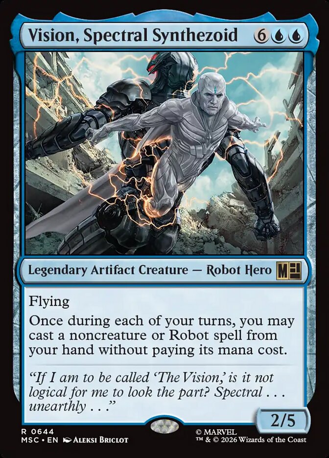 Vision, Spectral Synthezoid card front