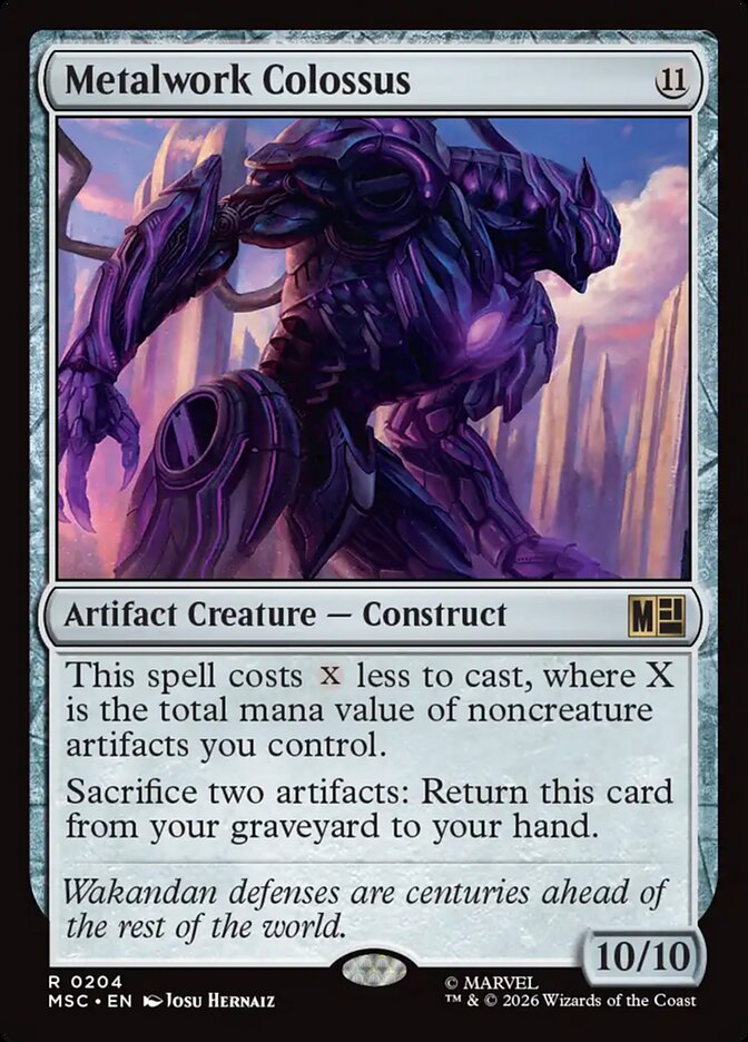 Metalwork Colossus card front