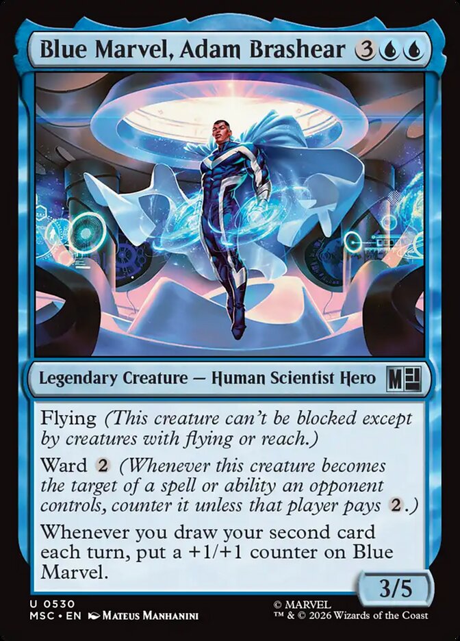 Blue Marvel, Adam Brashear card front