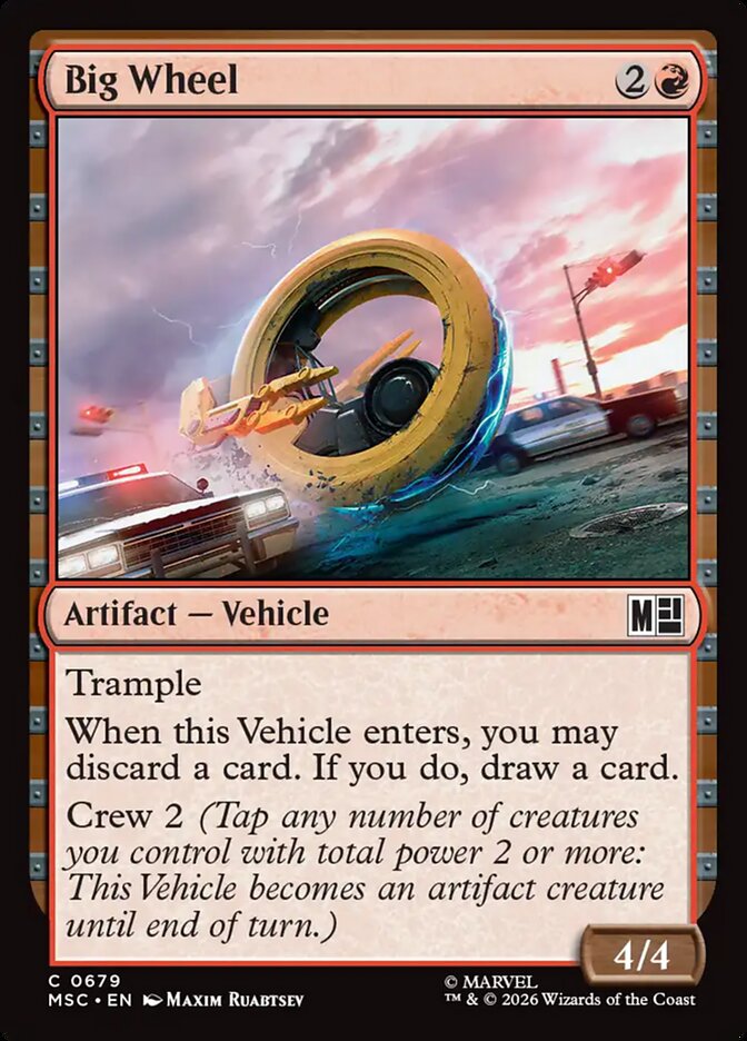 Big Wheel card front