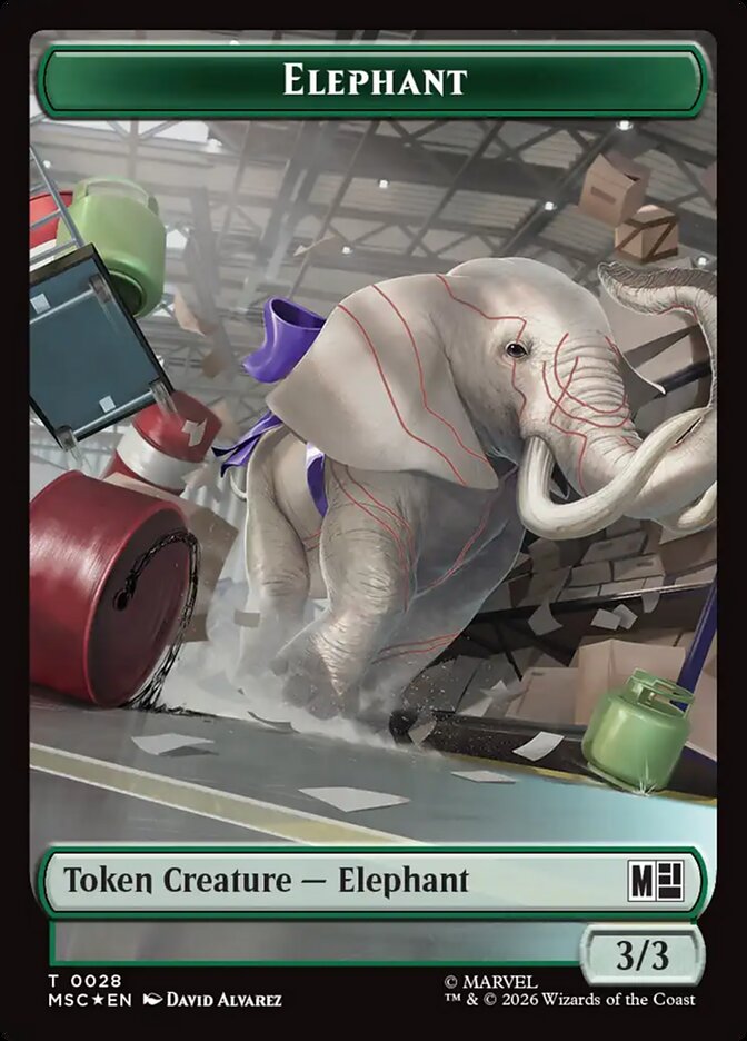 Elephant card front