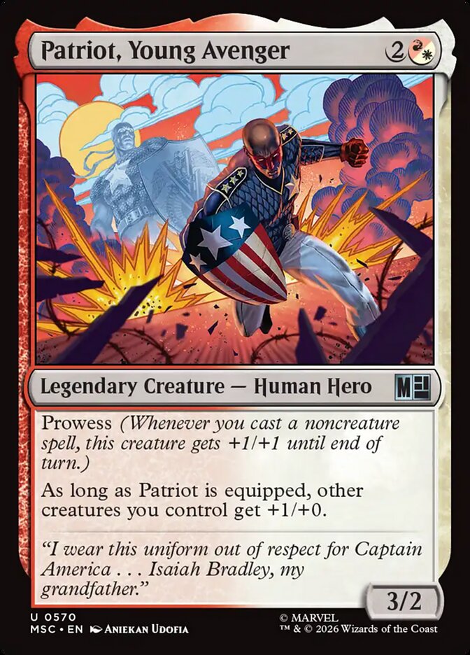 Patriot, Young Avenger card front