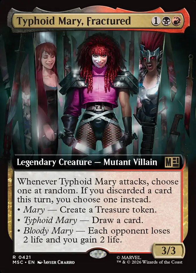 Typhoid Mary, Fractured card front