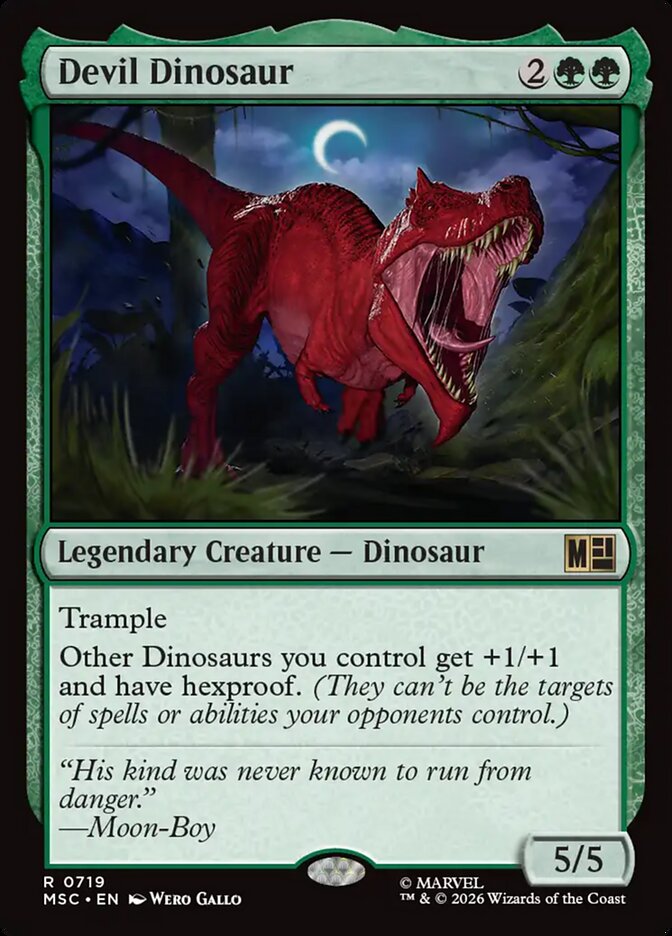 Devil Dinosaur card front