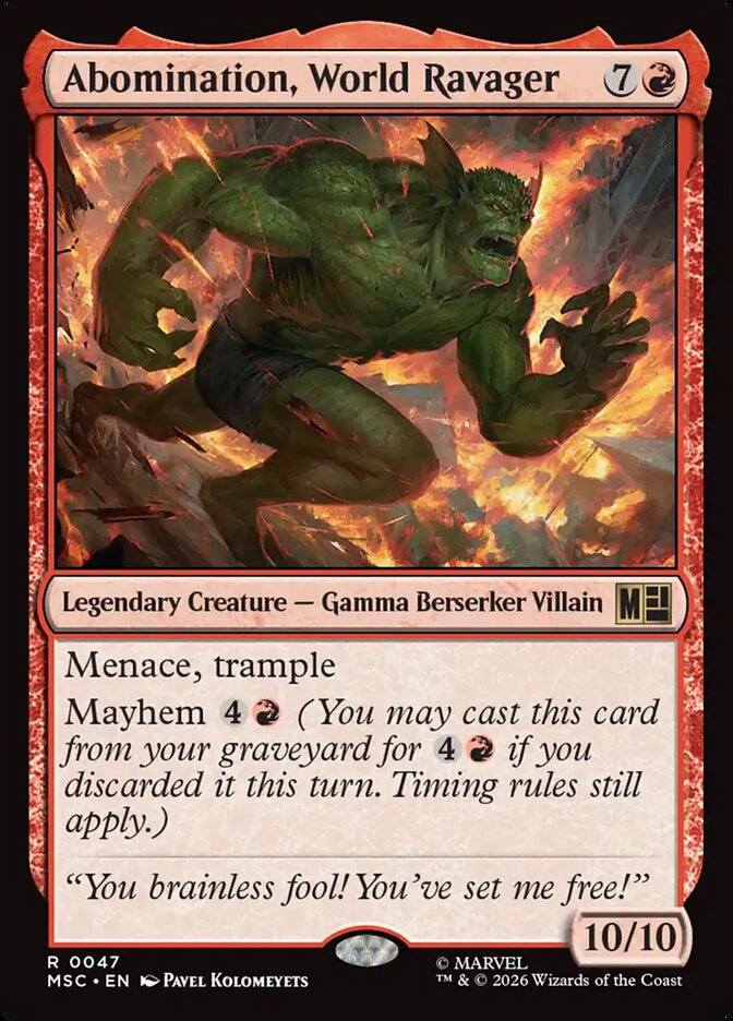 Abomination, World Ravager card front