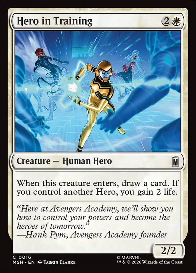 Hero in Training card front
