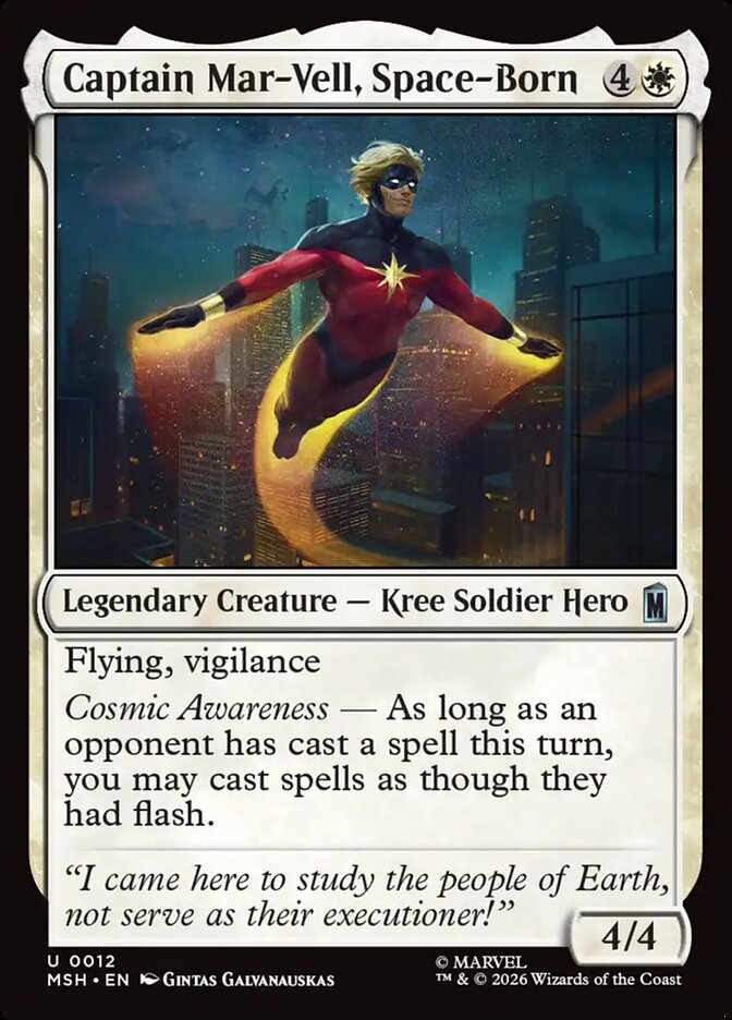 Captain Mar-Vell, Space-Born card front