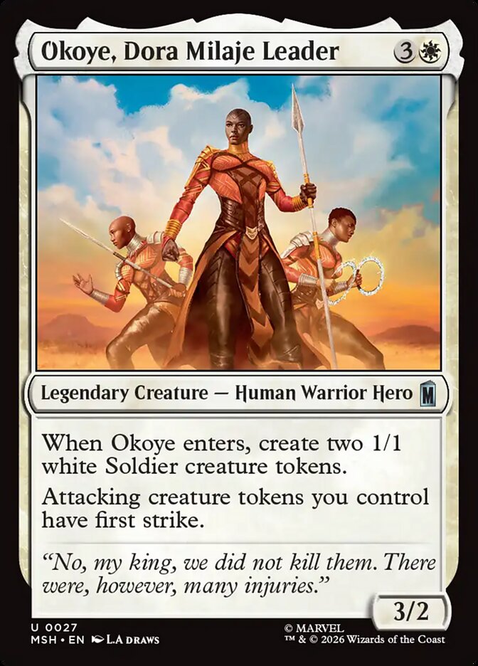 Okoye, Dora Milaje Leader card front