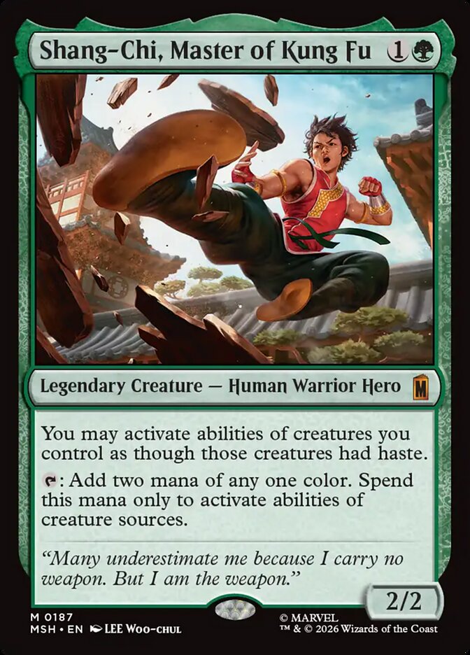 Shang-Chi, Master of Kung Fu card front