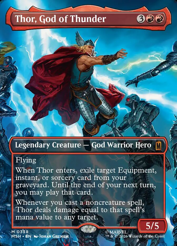 Thor, God of Thunder card front
