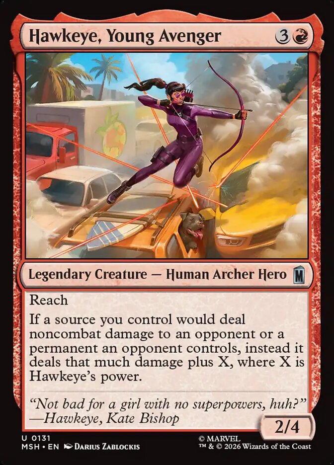 Hawkeye, Young Avenger card front