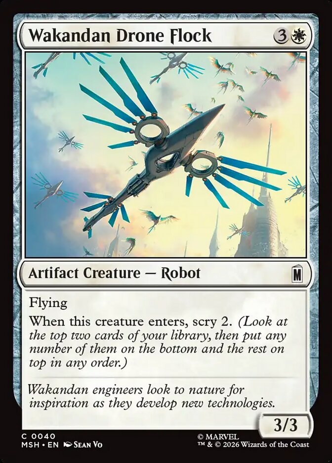 Wakandan Drone Flock card front