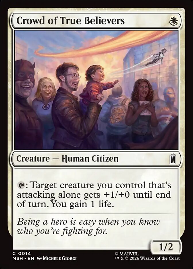 Crowd of True Believers card front