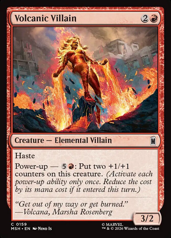 Volcanic Villain card front