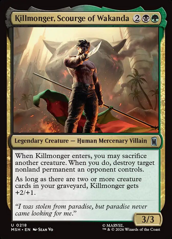 Killmonger, Scourge of Wakanda card front