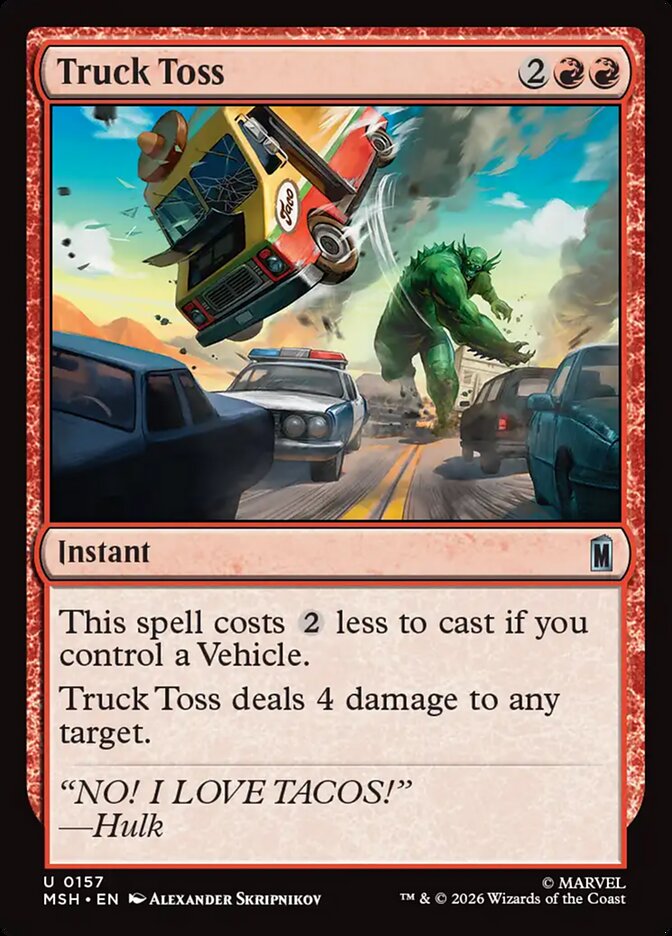 Truck Toss card front