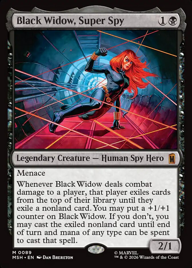 Black Widow, Super Spy card front
