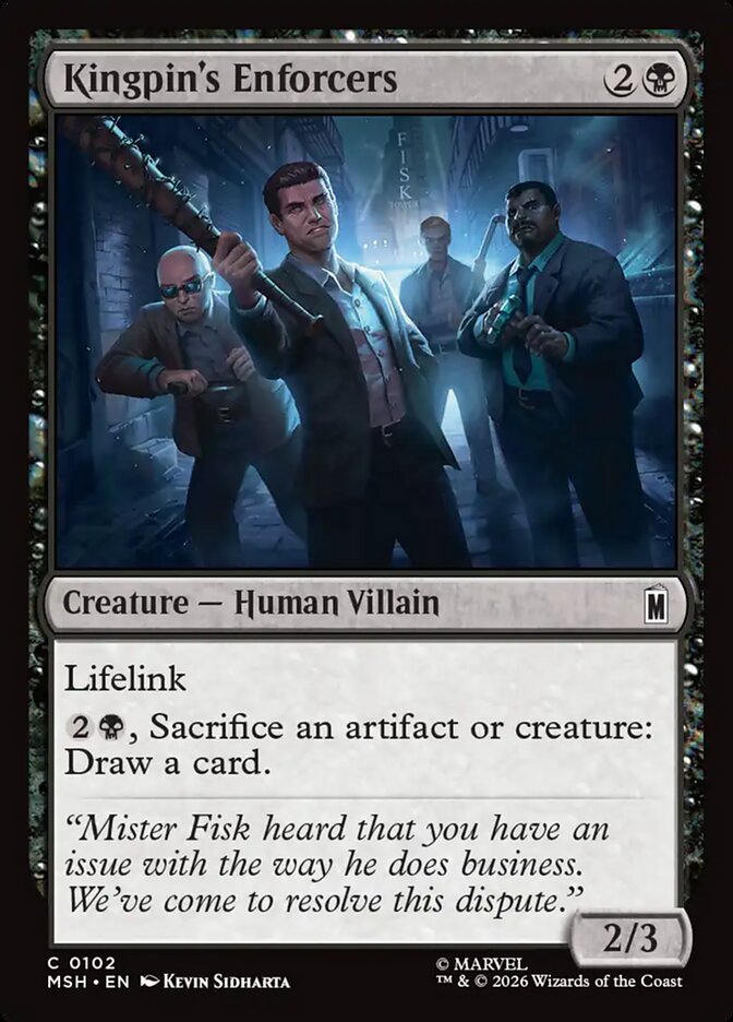 Kingpin's Enforcers card front