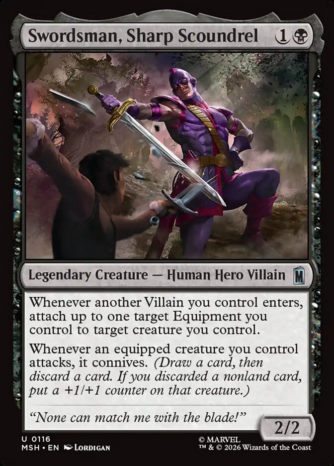 Swordsman, Sharp Scoundrel card front