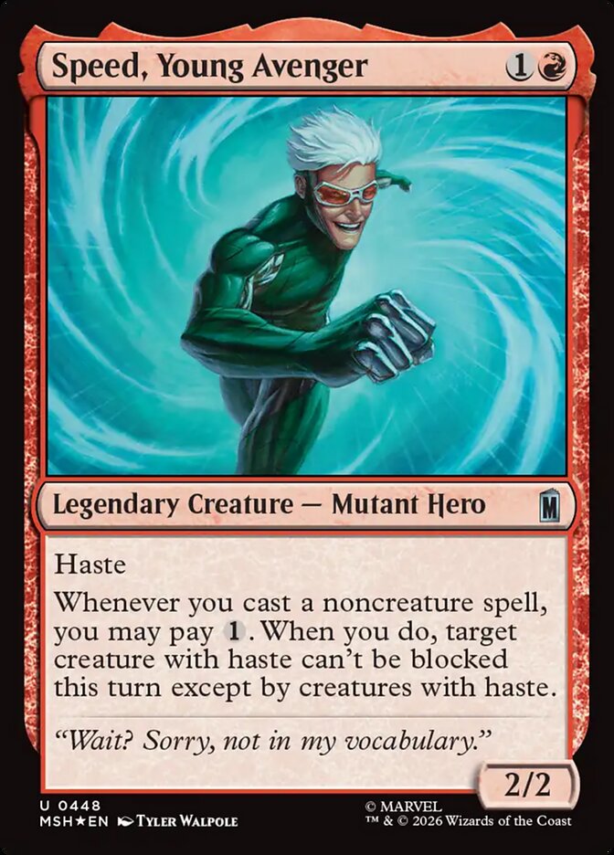 Speed, Young Avenger card front