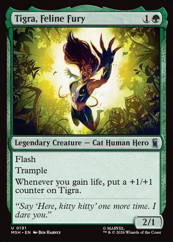 Tigra, Feline Fury card front