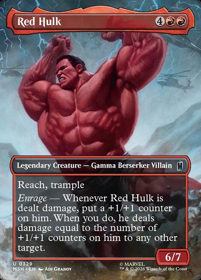 Red Hulk card front
