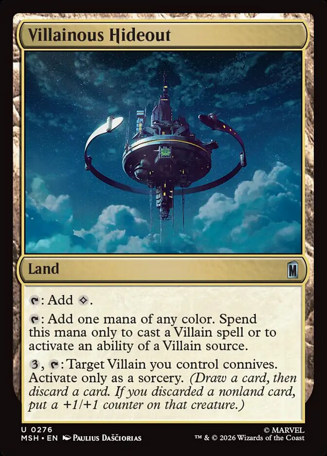 Villainous Hideout card front