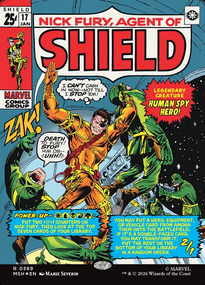 Nick Fury, Agent of S.H.I.E.L.D. card front