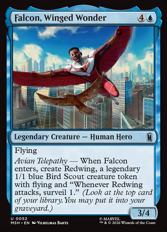 Falcon, Winged Wonder card front