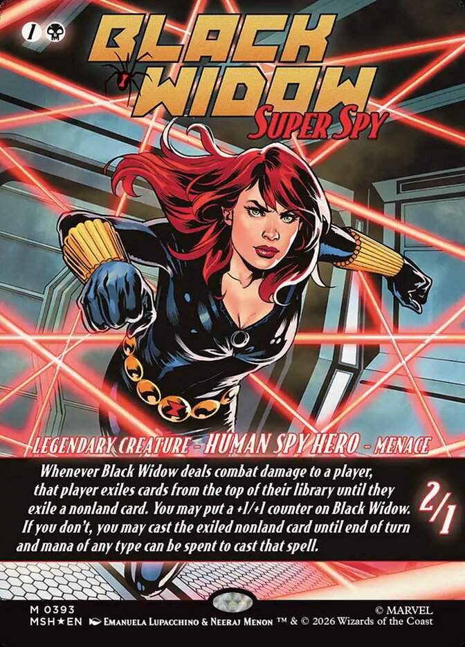 Black Widow, Super Spy card front