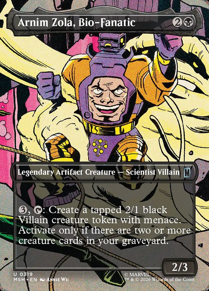 Arnim Zola, Bio-Fanatic card front