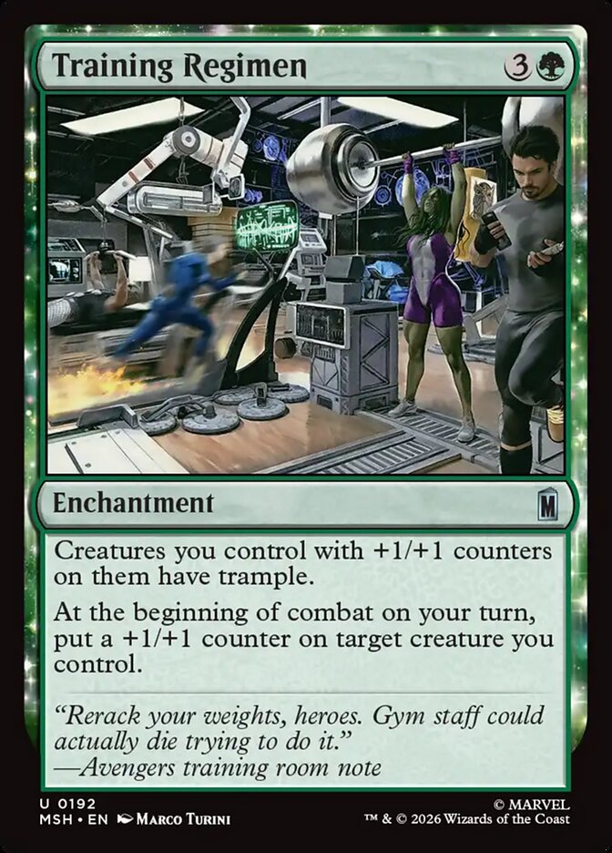 Training Regimen card front