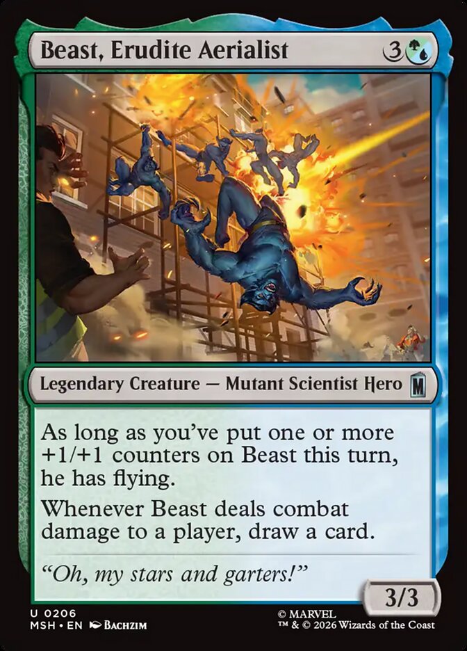 Beast, Erudite Aerialist card front