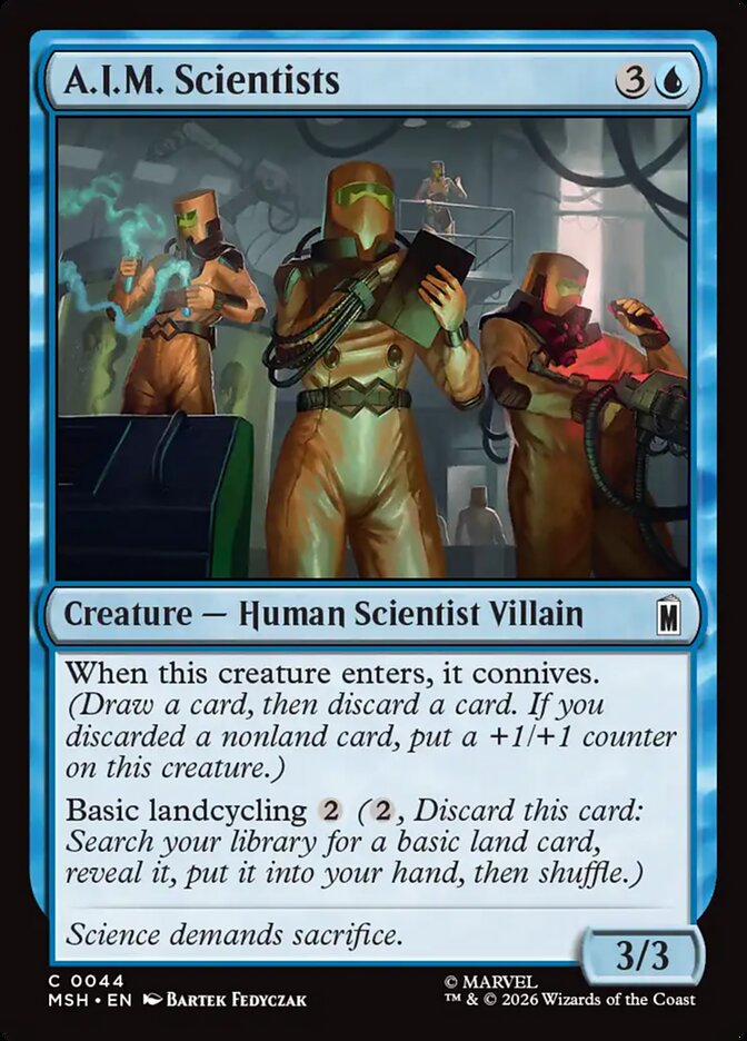 A.I.M. Scientists card front