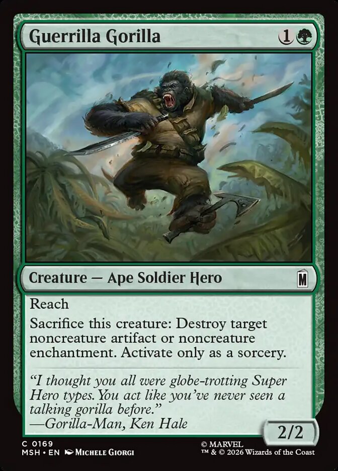 Guerrilla Gorilla card front