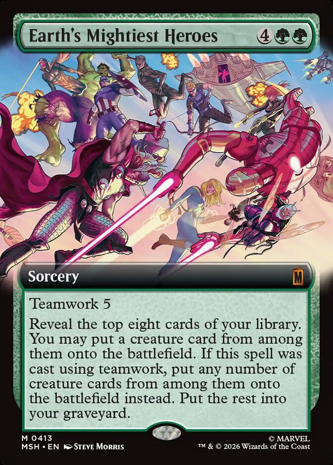 Earth's Mightiest Heroes card front